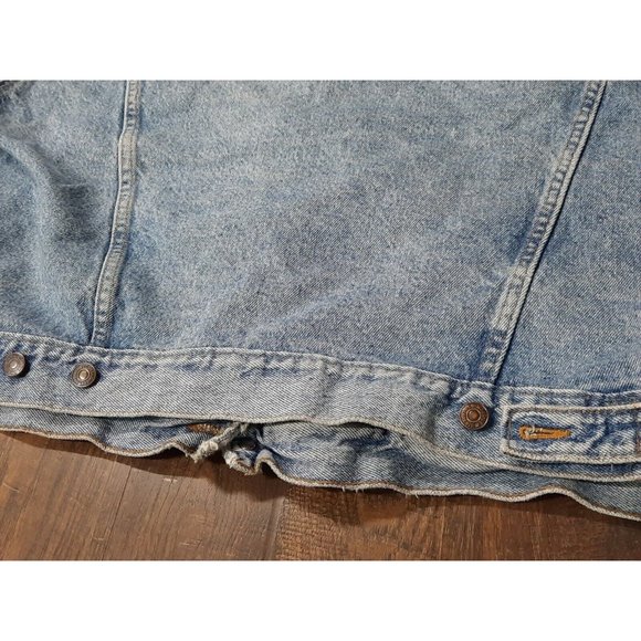 Vintage Levi Strauss Jacket Adult Blue Distressed Denim Classic Button. (Read) - Picture 9 of 12